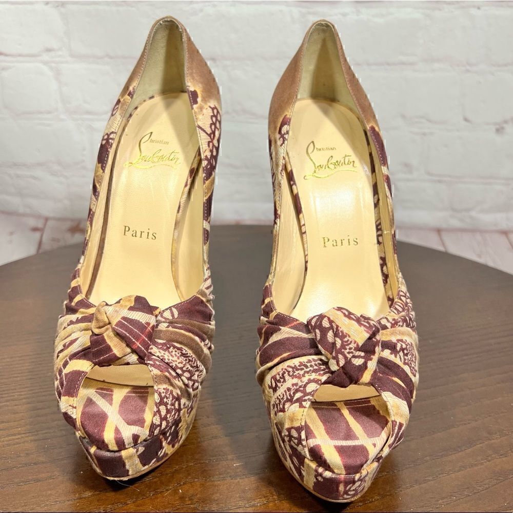 Christian Louboutin Floral Printed Sky High Sexy Pumps Size: 8 | It 38.